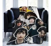 FKJGJFOGU Fi-nn Wolfhard Throw Blanket, Super Soft & Comfy Flannel Fleece Blanket, Lightweight Cozy Microfiber Anti-Pilling Plush Blanket for Soufa, Bed, 50x40 inch