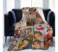 FKJGJFOGU Fi-nn Wolfhard Throw Blanket, Super Soft & Comfy Flannel Fleece Blanket, Lightweight Cozy Microfiber Anti-Pilling Plush Blanket for Sofa Chair, Bed, Couch 50x40 inch
