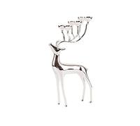 FKJLUN Candlesticks Holders Reindeer Antler Candle Holders Silver-plated Alloy Candle Holder Decoration Craft Gift Candlestick Suitable for Dining Table, Wedding Dinner, Party Candle Stand Holder
