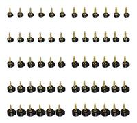 FKKFSS U Shape High Heel Tip丨10 Size 60 Pcs Non-Slip Replacement Heels, Three Colours, Suitable for Women's High Heels, Pumps, Heeled Boots, Mending Shoes (Black, one Size)