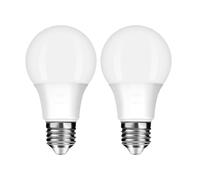 FKLiLEBU 2 Pack E27 A19 Amber LED Bulb 9W Screw in Globe Light, 2000K Warm White Glow, GLS Style, 60W Equivalent Light Bulb Large Edison Screw, 600 Lumens