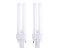 FKLiLEBU 4 pin Light Bulb 18W 2700k G24q-2 Warm White Lamp, AC220-240V Double Tube PLC, 850LM Non-Dimmable, 360° Lighting, for Bathroom, Corridor, Home, 2 Pack (Warm White, 18W)