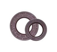 FKM Oil Seal 12x25x10mm Brown TC Skeleton Rotary Shaft Seal, Fluorocarbon Rubber Double Lip Spring Seal for Pumps, Gearboxes & Motors, Pack of 2
