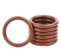FKM Rubber O-Ring Seal, OD 38 mm ID 36 mm Wire Diameter 1 mm Fluorine Rubber Round Sealing Ring, 10 Pcs