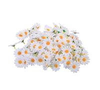 fkngcp 100Pcs Artificial Daisy Heads Beautiful Artificial Flowers Home Decoration White Daisies Craft for Easter Bonnet Wedding Party DecorationsArtificial