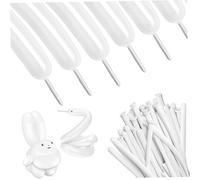 fkngcp 100Pcs Long Balloons, Thickening Latex Twisting White Balloons for Animal Shape Birthday Weddings Christmas Party Decoration White