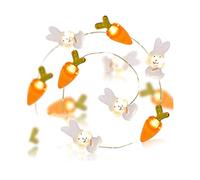 fkngcp 20 LED Easter Fairy Lights Battery Operated Fairy Lights Easter Bunny Carrots for Decoration