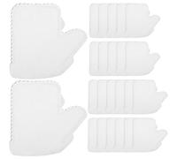 fkngcp 20 Pcs Dusting Gloves Effective Cleaning Household Cleaning Gloves Wet ＆ Dry Use Washable Reusable Anti Statics Skin Friendly Nonwoven Dust Removal Microfiber (White)