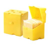 fkngcp 2Pcs Sliced Cheese Container for Fridge BPA Free Cheese Slice Container Cold Resistant Storage Box with Flip Lid Slice Holder Keeps Fresh Longer Sliced