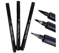 fkngcp 3Pcs Pens, Large/Medium/Small Black Ink Pens for Writing, Refillable Drawing for Drawing and SignatureCalligraphy