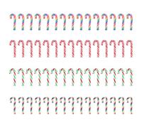 fkngcp 60Pcs Mini Candy Canes Christmas Decoration, 4 Styles DIY Hanging Candy Canes Without Hole Small Christmas Pendant Ornaments