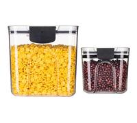 fkngcp Baking Storage Containers, 2PCS Clear Baking Soda Container, 350＆1300ML Plastic Moisture proof Flour Sugar Storage Containers for Spice, Herb, Powder, Snack Soda Container