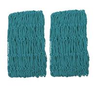 fkngcp Fish Net Decorations 2Pcs 39x78in Mediterranean Fishing Net Decor Hawaiian Decorative Fishing Rope Netting Decorations for Nautical Theme or Pirate Party, Birthday (Lake Blue)
