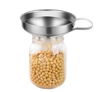 fkngcp Jam Funnel 5.8x2.4in Wide Mouth Thick Stainless Steel Canning Funnel with Handle Portable Rustproof Drinking for Kitchen Liquid Oil PowderJam
