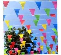 fkngcp Pennant Banner Flags, 328ft Colorful Triangle Banner Flags with 150 Pennant on a String, Reusable Flag Banners for Outside, Grand Opening, Carnival, Birthday PartyPennant