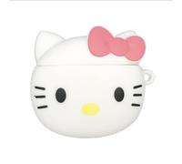 FKOJMH Silicon Case Protective Cover for Samsung Galaxy Buds Pro+, Pro, Buds2, Live Earbuds, Supports Wireless Charging, Shockproof, Black Cat/White cat (White)