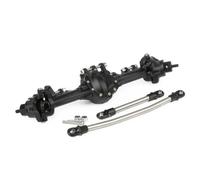 FKRTQIYN 1/10 Scale RC Rock Crawler Aluminum Axle Black Gray Clear Compatible With II Models Optional Underdrive Gear And SOA Setup(Front Axle Black)