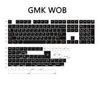 FKRTQIYN 173 Key GMK Keycaps Clone Olivia Arctic Red Samurai 8008 Profile Double Shot ABS Keycap Compatible With MX Switch Mechanical Keyboards(Wob)