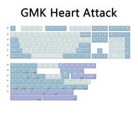 FKRTQIYN 173 Key GMK Keycaps Clone Olivia Arctic Red Samurai 8008 Profile Double Shot ABS Keycap Compatible With MX Switch Mechanical Keyboards(Heart Attack)
