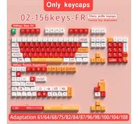 FKRTQIYN Custom Anime Keycaps Compatible with Mechanical Keyboards Compatible With Brazilian Korean Japanese Spanish French Russian ISO Enter 7U(02-Cherry-FR)
