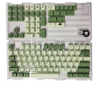 FKRTQIYN Custom PBT Keycaps Compatible with Mechanical Keyboards Arabic Korean Japanese Russian Thai Compatible Keycap Set 123 Matcha XDA Profile(Korean)
