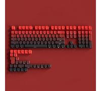 FKRTQIYN Gradient Gray RGB Backlit PBT Double Shot Keycaps Compatible With MX Switch Mechanical Keyboards With Side Engraving(03)