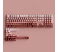 FKRTQIYN Gradient Gray RGB Backlit PBT Double Shot Keycaps Compatible With MX Switch Mechanical Keyboards With Side Engraving(07)