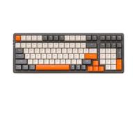 FKRTQIYN K8 Wireless Mechanical Keyboard Hot Swappable Backlit Bluetooth 2.4G Wired Linear Red Switch Compatible with Computer PC Gamer(Glimmer)
