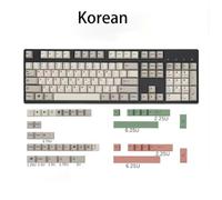FKRTQIYN PBT Profile Keycaps Compatible With MX Switch Mechanical Keyboards Korean Japanese Russian Style Custom Keycap Set(Korean)