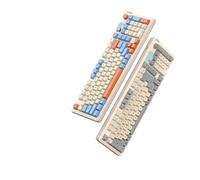 FKRTQIYN RGB Light Effect Mechanical Feel Keyboard For Silent Office And Gaming Compatibility With Various Devices(Sea salt)
