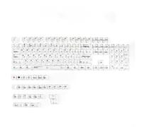 FKRTQIYN Transparent Crystal Backlit RGB Keycaps Compatible with ISO Enter Mechanical Keyboard DIY Compatible With Various Brands(White)