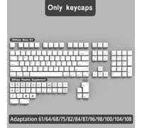 FKRTQIYN XDA Profile PBT Keycaps Compatible With ISO Layouts Compatible with Brazilian Korean Japanese Russian Spanish French Mechanical Keyboards GK61(Minimalism-XDA-BR)