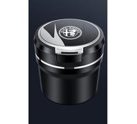 FKSWJZXD Car Ashtray for Alfa Romeo Mito Giulietta Giulia Stelvio 4C 159 166 159 157 147 GT, Flame Retardant, High Temperature Resistant, Detachable, Large Capacity Ashtray,Silver-M