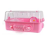FKTHYO Acrylic Transparent Small Animal Cage Habitat Waterproof Guinea Pig Nest with Accessories Portable Small Animals House B