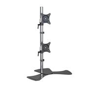 FKTHYO Adjustable Monitor Stand Dual Monitor Stand for Desk, Vertical Stack Screen Monitor Mount, Free Standing Dual Monitor Mount Fits 17-27" Screens Within 17.6 lbs Monitor Mount Monitor Arm