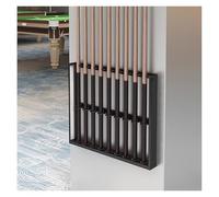 FKTHYO Billiard Cue Holder, Wall Billiard Cue Holder, Metal Billiard Cue Holder with Double Layer U-Shaped Card Slot, Accessories, Black-50x6x50cm