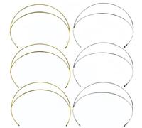 FKUMLUN 6 Pack 2 Layer Metal Gold Crown Headwear Wedding Headpiece Costume Headdress for Masquerade Cosplay Party Tiara Hair Hoops DIY Craft