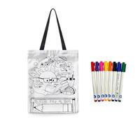 Fkwergsy Personalized Coloring Axolotl Tote Bag DIY Crafts Color Your Own Canvas Blank Tote Bag Small Shopping Bags for School Party Supplies