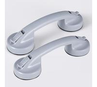FKXSXAZ 2 Pack Suction Cup Door Handle,Grab Bars for Wall,Grab Bathtubs and Showers,Suction Cups Grab Bars,Suction Shower,Toilet Safety Rails,Elderly Assistance Products(Gray)