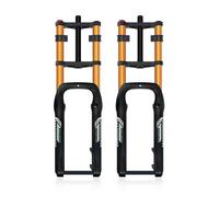 FKXSXAZ 20/26 Inch Fat Bike Air Suspension Fork 4.0 Tire 1-1/8" Straight Mountain Travel 190mm Damping Adjust Front Thru Axle 15 * 135mm For DH/Beach/Snow Forks