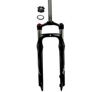 FKXSXAZ 26 Inch Bike Fat Front Fork 4.0" Tire 1-1/8" Straight Tube MTB Spring Suspension Forks Quick Release 9 * 135mm Travel 125mm Snow Beach XC AM DH