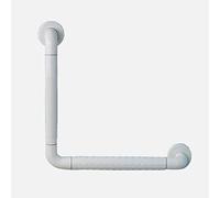 FKXSXAZ Bath Handle Towel Rail L-Shaped Grab Bar Handicap Wall Mounted Handrail Bathroom Anti-Slip Safety Toilet Rails Shower Elderly Disabled Children (Color : White, Size 40cmx60cm)