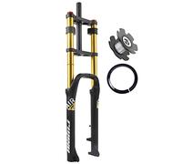 FKXSXAZ Fat Bike Fork 26 inch 4.0 Tire Front Suspension Mountain Air Straight 1-1/8 Disc Brake 170mm Travel Downhill Mtb E-Bike BMX 2850g