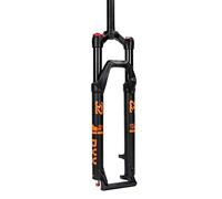 FKXSXAZ Suspension Fork 26/27.5 Inch Straight Double Air Chamber Front Bicycle Shoulder Control (Color:A, Size 27.5inch)