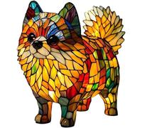 FkYstrix Corgi Lamp - Cute Dog Night Light, 3D Printed LED Art Nightlight for Kids & Adults, USB, Warm Light, Bedroom Decor, Desk Lamp, Gift for Dog Lovers, Pomeranian