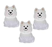 FkYstrix Dog Hair Collector Keychain, Whiskers Storage Keychain, Fur Keepsake Key Capsules, Transparent Pet Fur Holder Key Chain(3Pcs, West Highland Terrier)