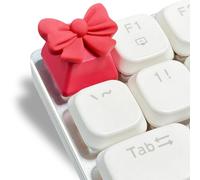 FKZ Cute Keycap,Kawaii Bow-Ties Artisan Resin Keycaps Custom Keyboard Caps OEM Profile R4 Height ESC Keycaps for Cherry MX Switches Mechanical Gaming Keyboard DIY Personalized 3D Keycaps (Red)