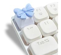 FKZ Cute Keycaps,Kawaii Bow-Ties Artisan Resin Keycaps Custom Keyboard Caps OEM Profile R4 Height ESC Keycaps for Cherry MX Switches Mechanical Gaming Keyboard DIY Personalized 3D Keycap (Blue)