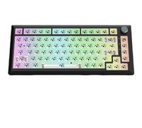 FKZ DK75 Wireless Gaming Keyboard,75% TKL RGB Backlit Mechancial Keyboard Hot-Swappable Tri-Mode BT5.0/2.4G/USB-C Custom Mechanical Barebones Kit with Knob for Mac/Win/PC Gamers(Black)
