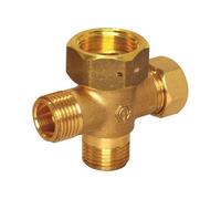 FL 3-Way Distributor DN15 Coupling G3/4 - 3 X G1/2 AG